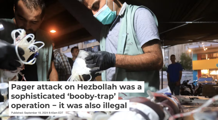 Medics collect blood in Beirut on Sept. 17, 2024. AFP via Getty Images